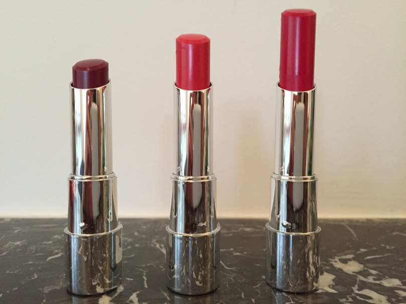 Miss Sporty, nic plum, lovely red, cheeky cherry, jems sparkles, lipstick